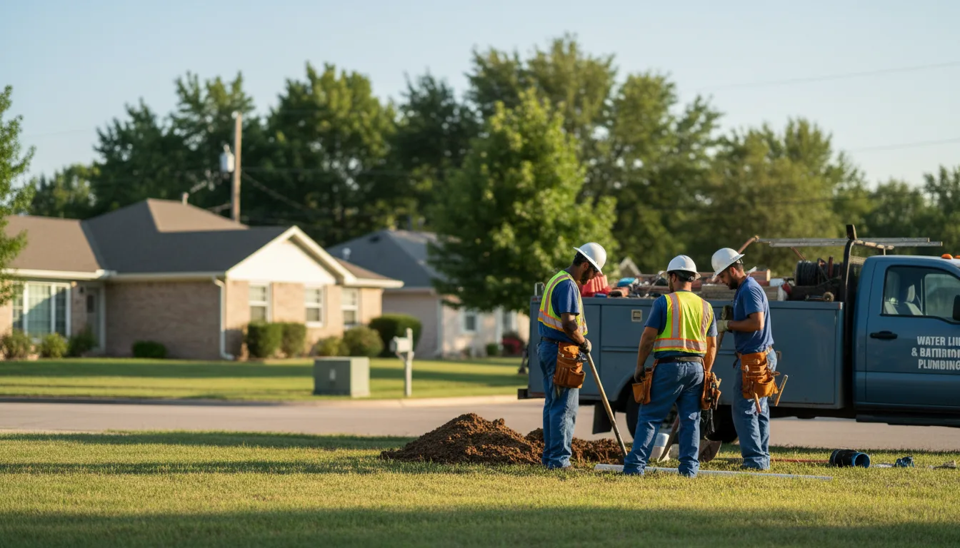 Residential water line and bathroom plumbing service in Winston, NM